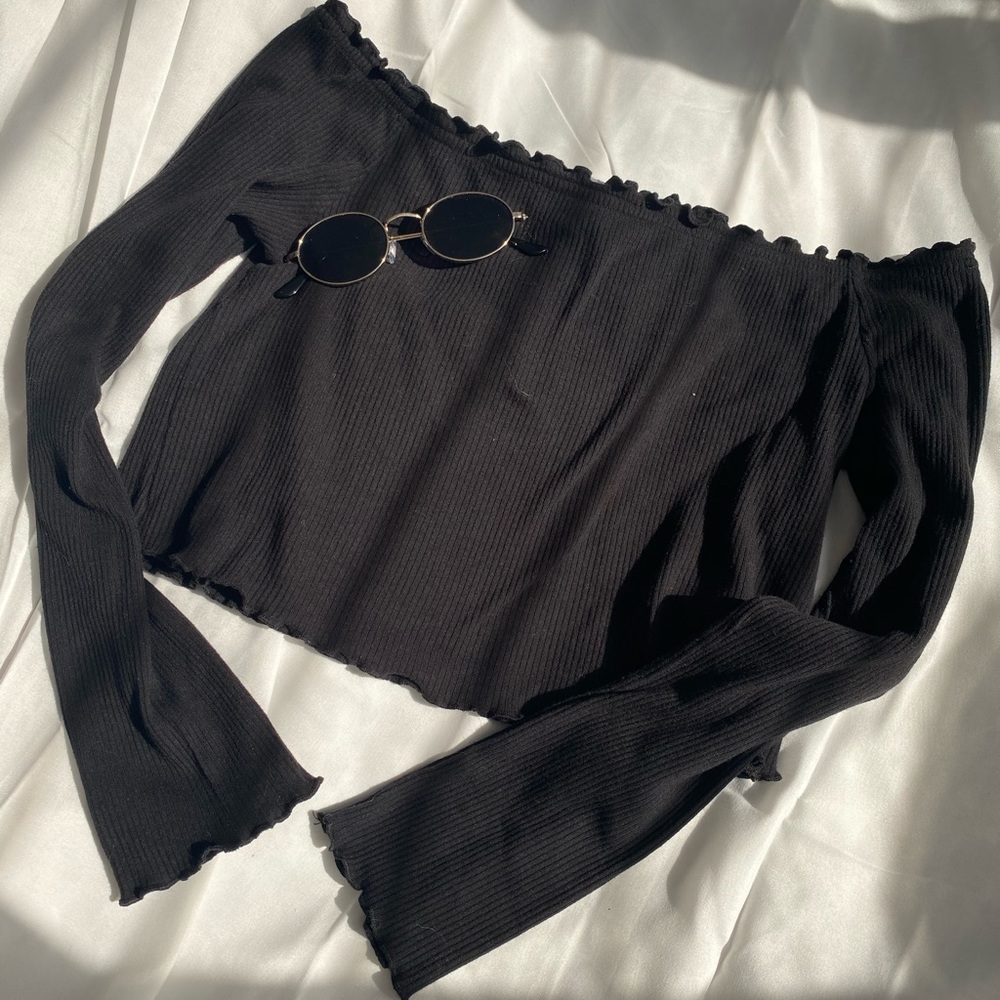 Black Off the Shoulder Top